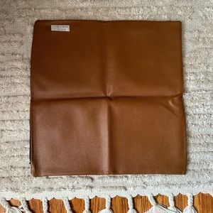 Woven Nook 18x18 Decorative Faux Leather Throw Pillow Cover